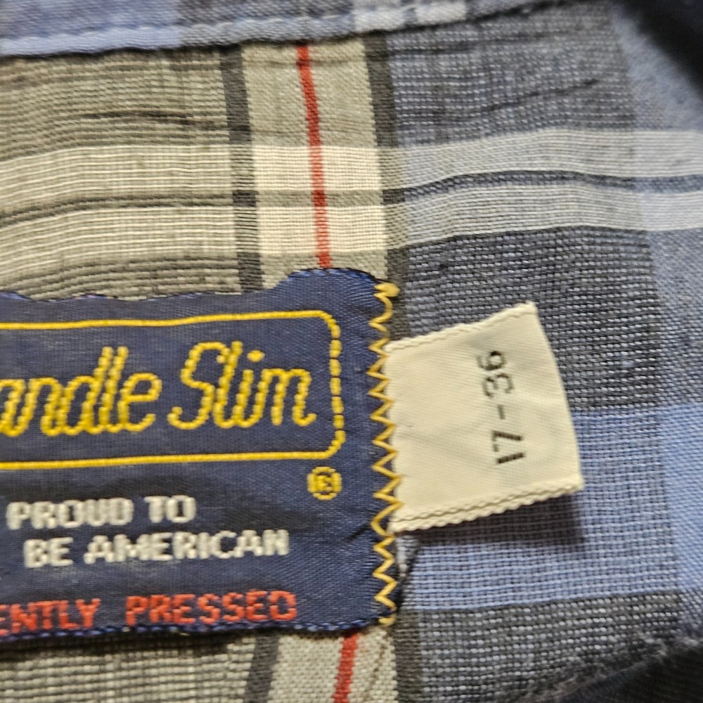 Vintage Panhandle Slim Pearl Snap Plaid Western Shirt Long Sleeve 17-36 Country - Picture 4 of 10